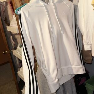 white adidas hoodie size s/m